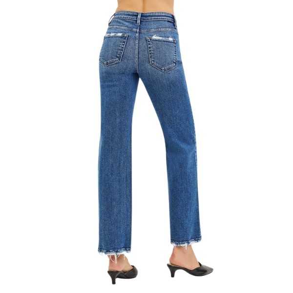 TUMMY CONTROL HIGH RISE ANKLE STRAIGHT JEANS - Image 2