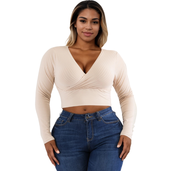 Plus Wrap Front Top – Plus Size Only - Image 4