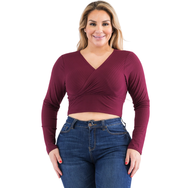 Plus Wrap Front Top – Plus Size Only - Image 5