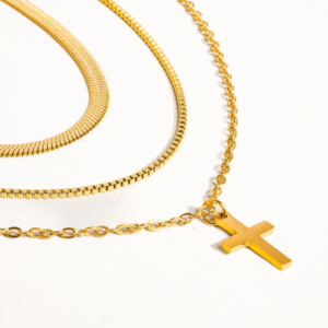 Georgine Layered Cross Necklace