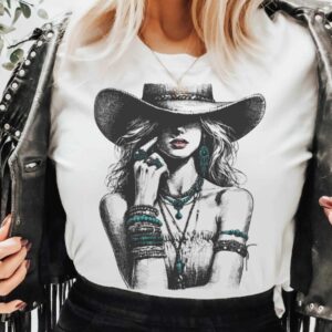 Turquoise Cowgirl Shirt with Bling