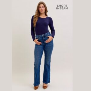 High Wasted Judy Blue Tummy Control bootcut (short Inseam)