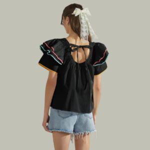 Fiesta Flair Ruffle Sleeve Top