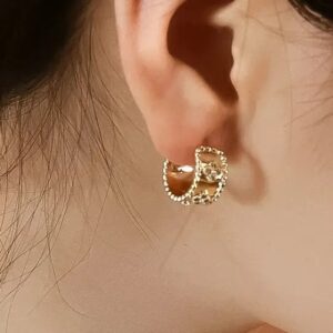 Ismael Vintage Floral Hoop Earring