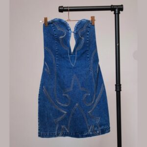 Sweetheart Denim Minidress