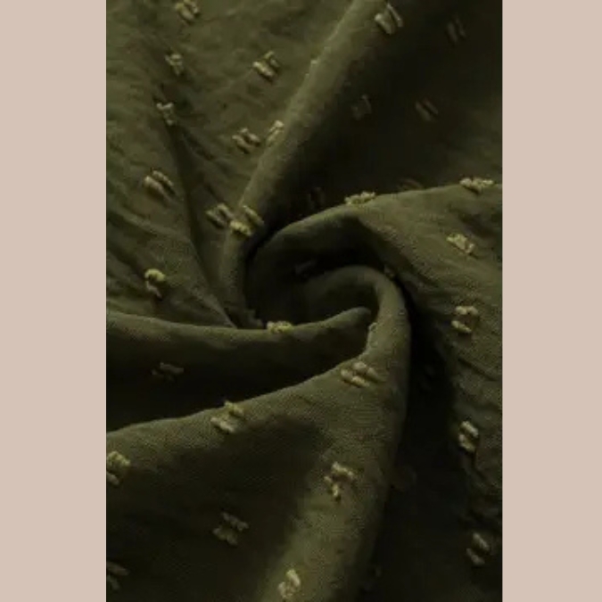 Olive Charm Textured Blouse - Image 4