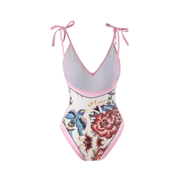 Floral Swimsuit w/ Wrap - Image 4