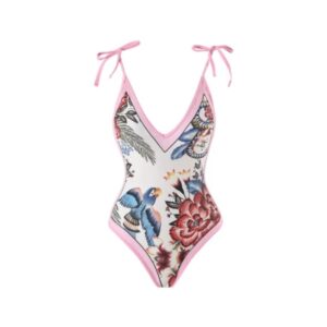 Floral Swimsuit w/ Wrap