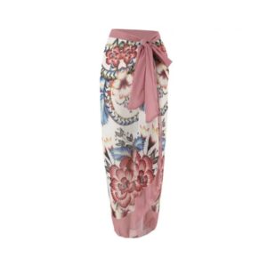 Floral Swimsuit w/ Wrap
