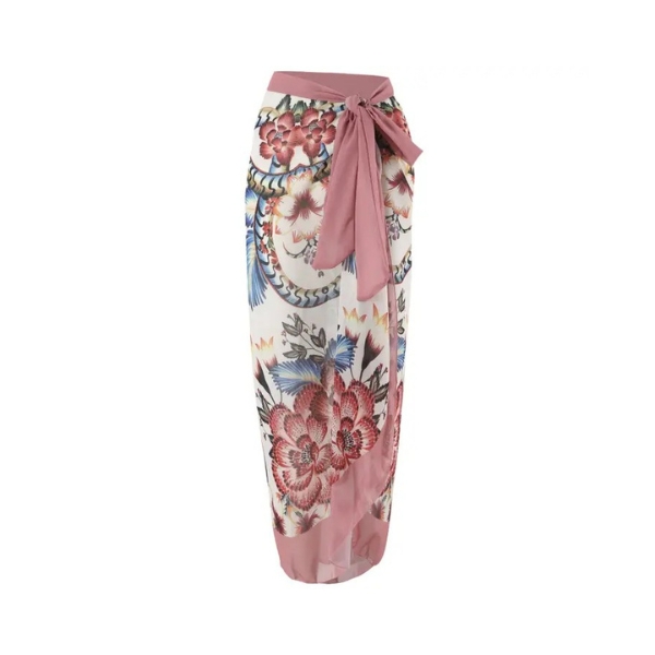 Floral Swimsuit w/ Wrap - Image 3