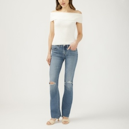 Silver suki slim boot