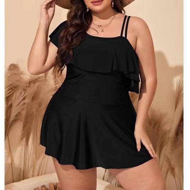 The Curvy Siren One Shoulder Swimsuit