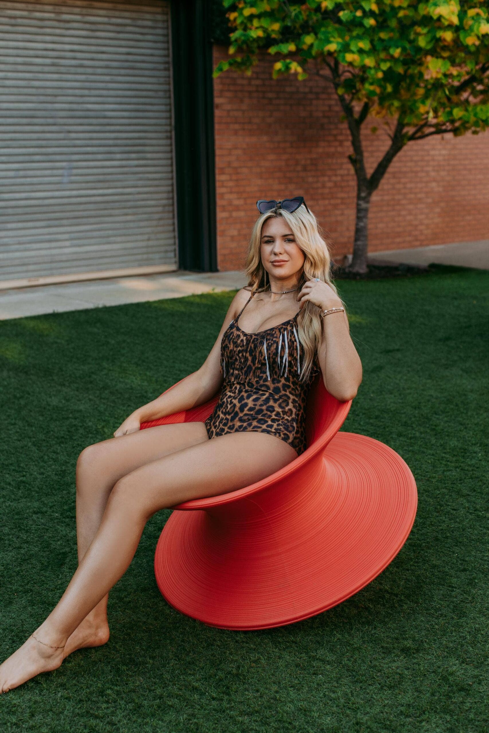 Leopard Fringe Swimsuit