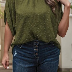 Olive Charm Textured Blouse