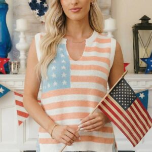 Stripe USA Flag Sweater Vest