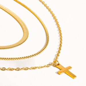 Georgine Layered Cross Necklace
