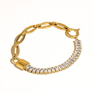 Benson Rhinestone Chain Bracelet